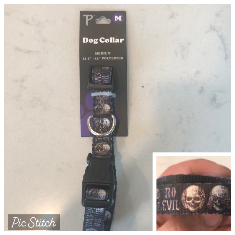 See No Evil Dog Collar Hardware